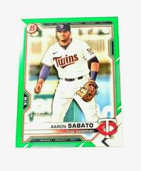 Aaron Sabato [Green] #BD-163 Baseball Cards 2021 Bowman Draft Prices