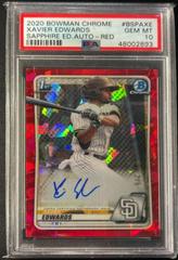Xavier Edwards [Red] #BSPA-XE Baseball Cards 2020 Bowman Sapphire Autographs Prices