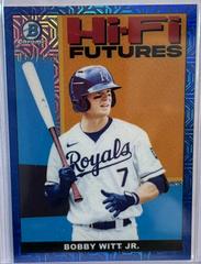 Bobby Witt Jr. [Blue Refractor Mega Box Mojo] #HIFI-5 Baseball Cards 2022 Bowman Hi Fi Futures Prices