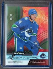 Elias Pettersson [Green] Hockey Cards 2021 Upper Deck Synergy Exceptional Phenoms Prices
