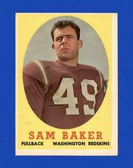 Sam Baker #34 Football Cards 1958 Topps Prices