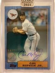 Cal Ripken Jr. [Blue] #87TBA-CR Baseball Cards 2022 Topps Clearly Authentic 1987 Autographs Prices
