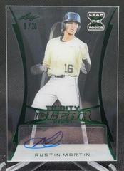 Austin Martin [Green] #CA-AM1 Baseball Cards 2020 Leaf Trinity Clear Autographs Prices