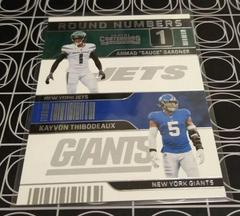 Ahmad 'Sauce' Gardner, Kayvon Thibodeaux #RN-GT Football Cards 2022 Panini Contenders Round Numbers Prices