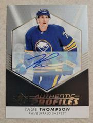 Tage Thompson [Signature] #AP-19 Hockey Cards 2022 SP Authentic Profiles Prices
