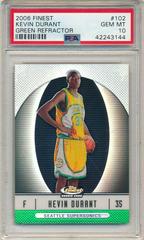 Kevin Durant [Green Refractor] #102 Basketball Cards 2006 Finest Prices