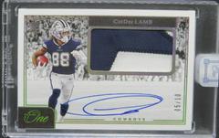 CeeDee Lamb [Patch Autograph Gold] #5 Football Cards 2020 Panini One Prices