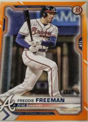 Freddie Freeman [Orange] Baseball Cards 2021 Bowman Prices