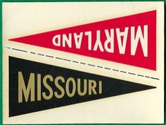 Maryland [Missouri] Football Cards 1960 Fleer College Pennant Decals Prices