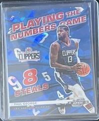 Paul George [Blue Ice] Basketball Cards 2021 Panini Contenders Optic Playing the Numbers Game Prices
