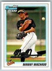 Manny Machado [Autograph] Baseball Cards 2010 Bowman Chrome Draft Picks & Prospects Prices