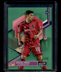 Miguel Perez [Neon Green Refractor] #7 Soccer Cards 2023 Finest MLS Prices