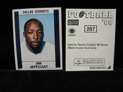 Jim Jeffcoat #267 Football Cards 1988 Panini Sticker Prices