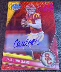 Caleb Williams [Autograph Red Shimmer] #1 Football Cards 2023 Bowman Chrome University Prices