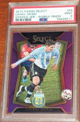 Lionel Messi [Striped Jersey Purple Prizm] Soccer Cards 2015 Panini Select Prices