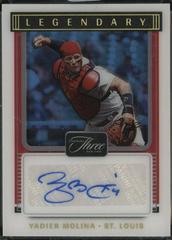 Yadier Molina [Gold] #LS-YM Baseball Cards 2022 Panini Three and Two Legendary Signatures Prices