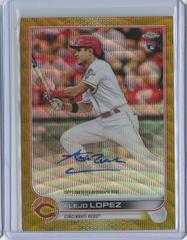 Alejo Lopez [Gold Wave] Baseball Cards 2022 Topps Chrome Rookie Autographs Prices