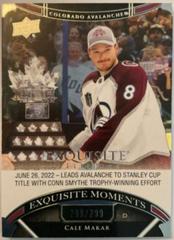 Cale Makar #ECM-MF Hockey Cards 2022 Upper Deck Black Diamond Exquisite Collection Moments Prices