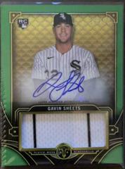 Gavin Sheets [Emerald] #ASJR-GS Baseball Cards 2022 Topps Triple Threads Single Jumbo Relics Autographs Prices
