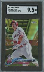 Mike Trout [Batting Gold Refractor] #100 Baseball Cards 2018 Topps Chrome Prices