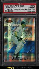 Derek Jeter [Atomic Refractor] #BBP4 Baseball Cards 1997 Bowman's Best Preview Prices