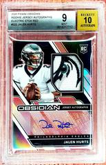 Jalen Hurts [Jersey Autograph Electric Etch Red] #222 Football Cards 2020 Panini Obsidian Prices
