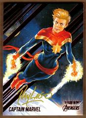 Captain Marvel  [Red Foil Artist Auto] #13 Marvel 2022 Ultra Avengers Prices