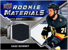 Gage Quinney #RM-GQ Hockey Cards 2020 Upper Deck Rookie Materials Prices