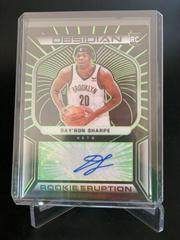 Day'Ron Sharpe [Green] Basketball Cards 2021 Panini Obsidian Rookie Eruption Signatures Prices