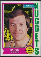 Byron Beck #264 Basketball Cards 1974 Topps Prices