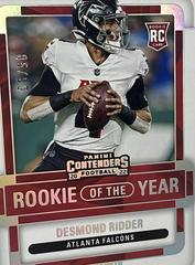 Desmond Ridder [Silver] #ROY-DRI Football Cards 2022 Panini Contenders Rookie of the Year Prices
