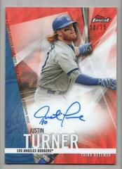 Justin Turner [Red Wave Refractor] #FA-JT Baseball Cards 2017 Topps Finest Autographs Prices