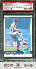Steve Carlton [300 Club & Strikeout Rec.] Baseball Cards 1984 Fleer Prices