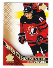 Ryan O'Rourke [Gold] #PM-41 Hockey Cards 2022 Upper Deck Team Canada Juniors Prospectus Momentous Prices