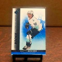 Matty Beniers [Blue] #105 Hockey Cards 2022 SP Prices