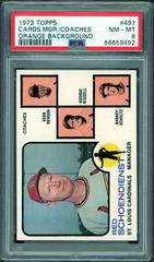 Cardinals Mgr. , Coaches [Orange Background] #497 Baseball Cards 1973 Topps Prices