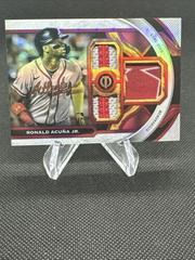 Ronald Acuna Jr. [Red] #TR-RA Baseball Cards 2023 Topps Tribute Triple Relics Prices