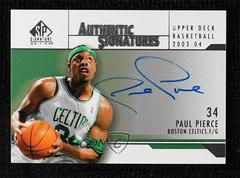 Paul Pierce Basketball Cards 2003 SP Signature Authentic Signature Prices