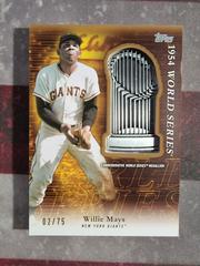 Willie Mays [Gold] #PTM-WM Baseball Cards 2023 Topps Update Commemorative World Series Trophy Medallion Prices