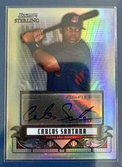 Carlos Santana [Autograph Refractor] Baseball Cards 2008 Bowman Sterling Prospects Prices