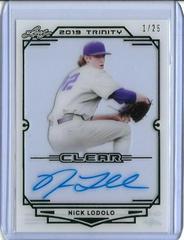 Nick Lodolo [Green Foil] #CA-NL1 Baseball Cards 2019 Leaf Trinity Clear Autograph Prices