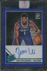 Zion Williamson [Autograph Blue] #158 Basketball Cards 2019 Panini Donruss Optic Prices