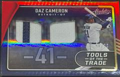 Daz Cameron Baseball Cards 2022 Panini Absolute Tools of the Trade 2 Swatch Prices