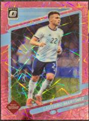 Lautaro Martinez [Optic Pink Velocity] Soccer Cards 2021 Panini Donruss Road to Qatar Prices