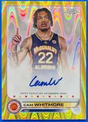Cam Whitmore [Gold RayWave] #CA-CW Basketball Cards 2022 Topps Chrome McDonald's All-American Autographs Prices