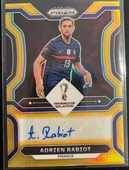Adrien Rabiot [Gold] Soccer Cards 2022 Panini Prizm World Cup Signatures Prices