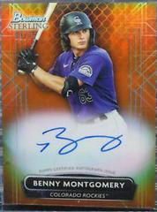 Benny Montgomery [Orange] #PA-BM Baseball Cards 2022 Bowman Sterling Prospect Autographs Prices