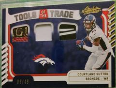 Courtland Sutton [Prime] Football Cards 2022 Panini Absolute Tools of the Trade Triple Prices