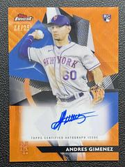 Andres Gimenez Baseball Cards 2021 Topps Finest Rookie Design Variation Autographs Prices