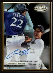 Christian Yelich [Black] Baseball Cards 2018 Topps Gold Label Framed Autograph Prices